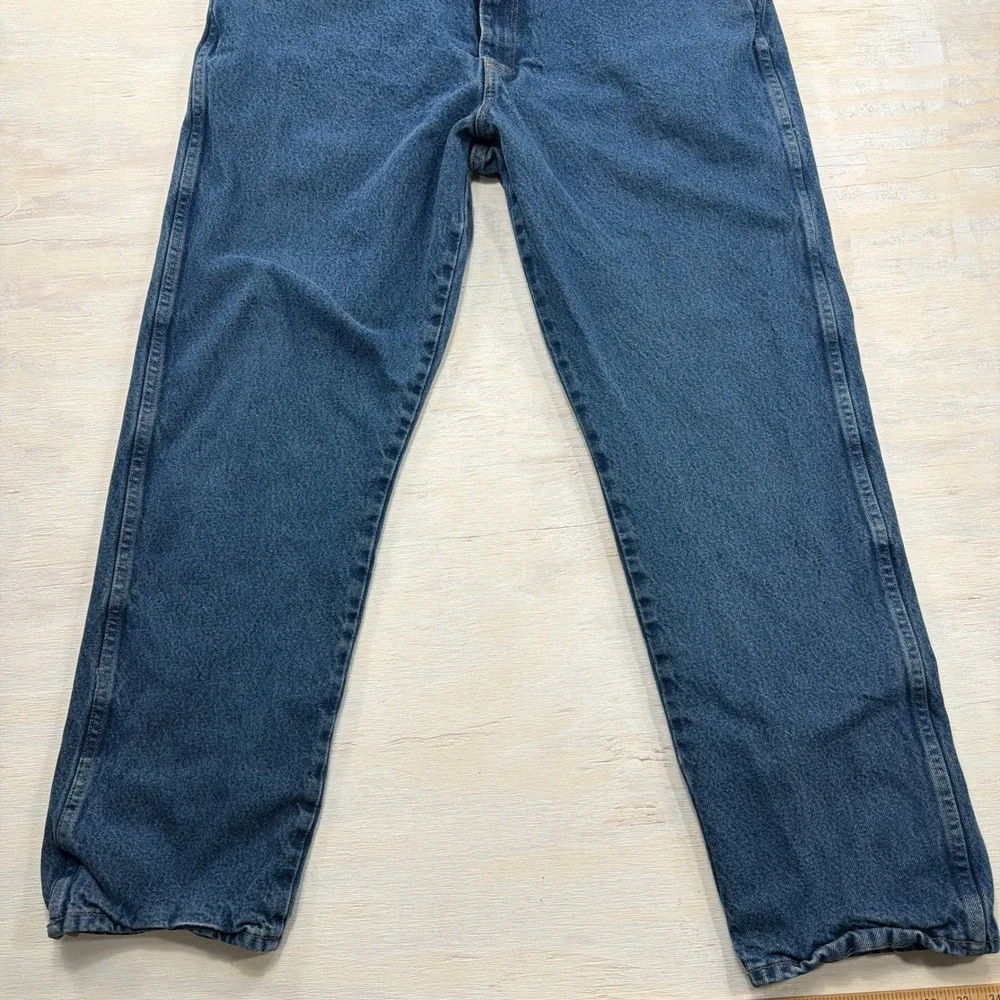 Cabela's Jeans Flannel Lined Plaid Outdoor Gear Blue Denim Mens 40x32